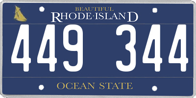 RI license plate 449344