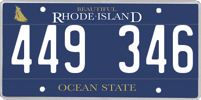 RI license plate 449346