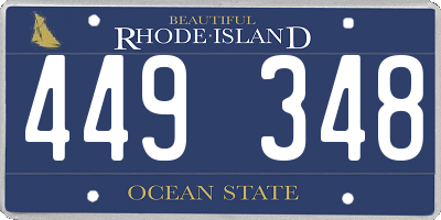 RI license plate 449348