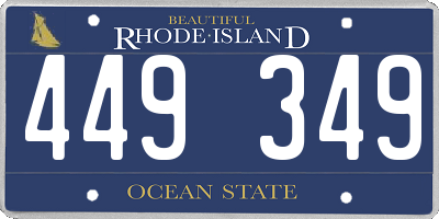 RI license plate 449349