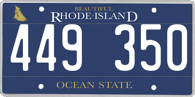 RI license plate 449350
