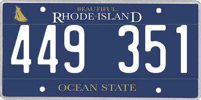 RI license plate 449351
