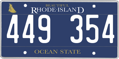 RI license plate 449354