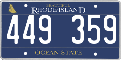 RI license plate 449359