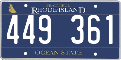 RI license plate 449361