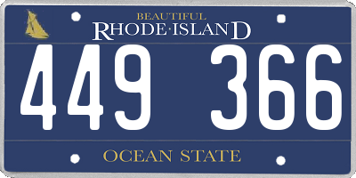 RI license plate 449366