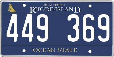 RI license plate 449369