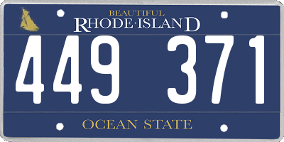 RI license plate 449371