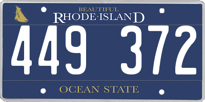 RI license plate 449372