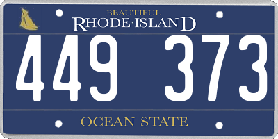 RI license plate 449373