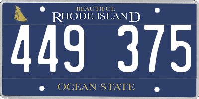 RI license plate 449375