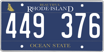 RI license plate 449376