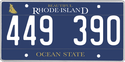 RI license plate 449390