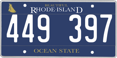 RI license plate 449397
