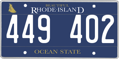 RI license plate 449402