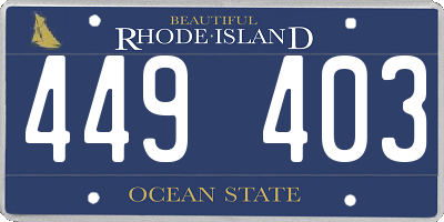 RI license plate 449403