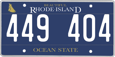 RI license plate 449404
