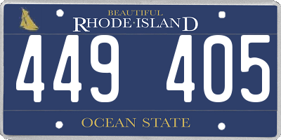 RI license plate 449405