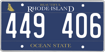 RI license plate 449406