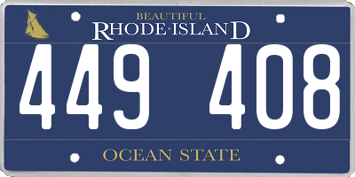 RI license plate 449408