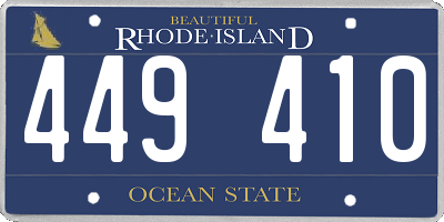 RI license plate 449410