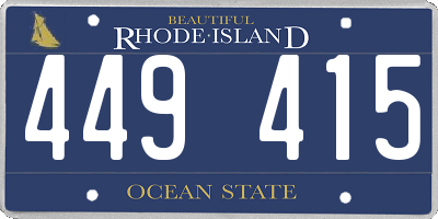 RI license plate 449415