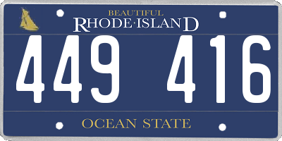 RI license plate 449416