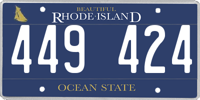 RI license plate 449424