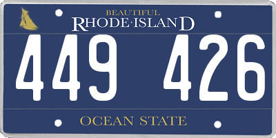 RI license plate 449426