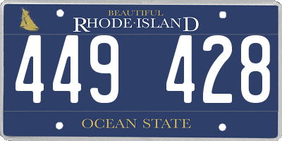 RI license plate 449428