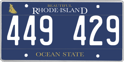 RI license plate 449429