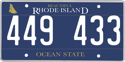 RI license plate 449433