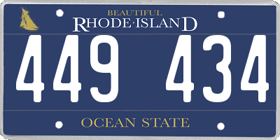 RI license plate 449434