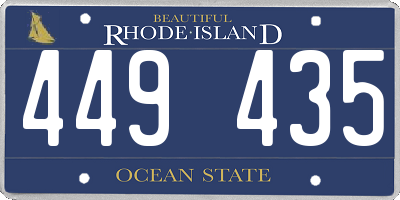 RI license plate 449435