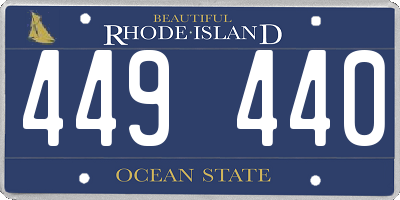 RI license plate 449440