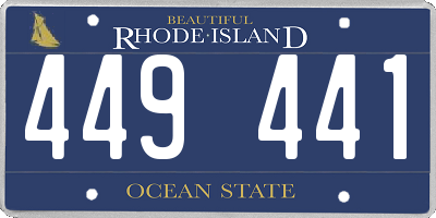 RI license plate 449441