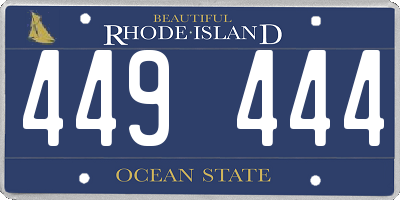 RI license plate 449444