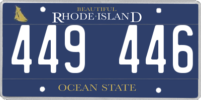 RI license plate 449446