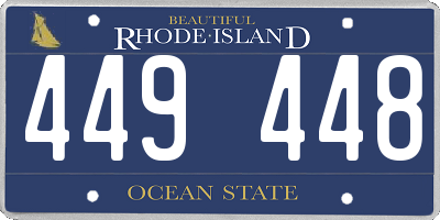 RI license plate 449448