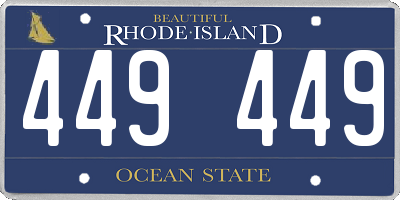 RI license plate 449449