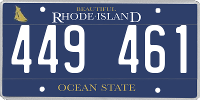 RI license plate 449461