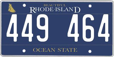 RI license plate 449464