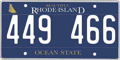RI license plate 449466