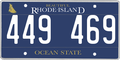 RI license plate 449469