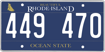 RI license plate 449470