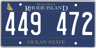 RI license plate 449472