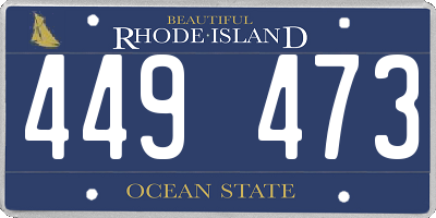 RI license plate 449473
