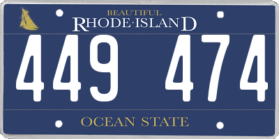 RI license plate 449474