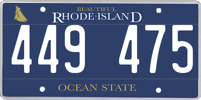 RI license plate 449475