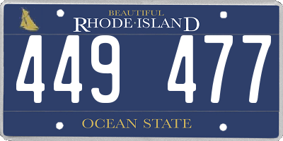 RI license plate 449477